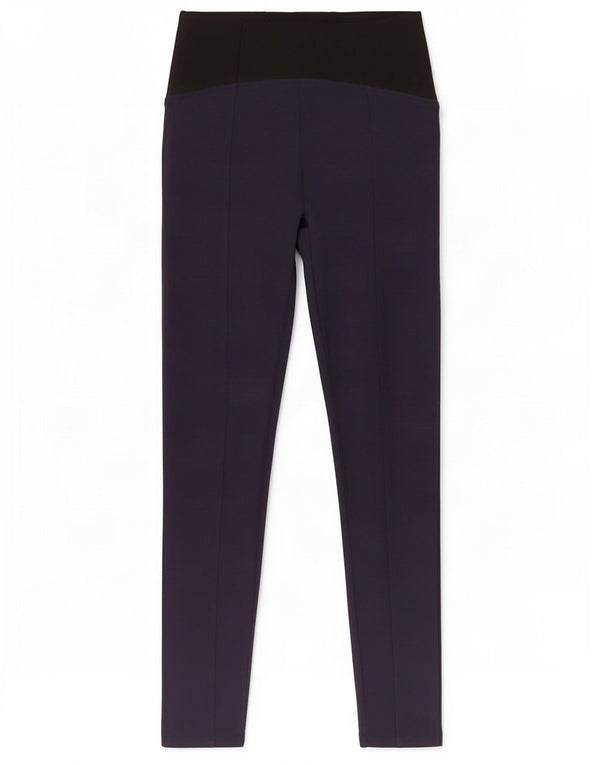Marks & Spencer Leggings para mujer UK 40 Small Azul marino Viscosa con bloques de color