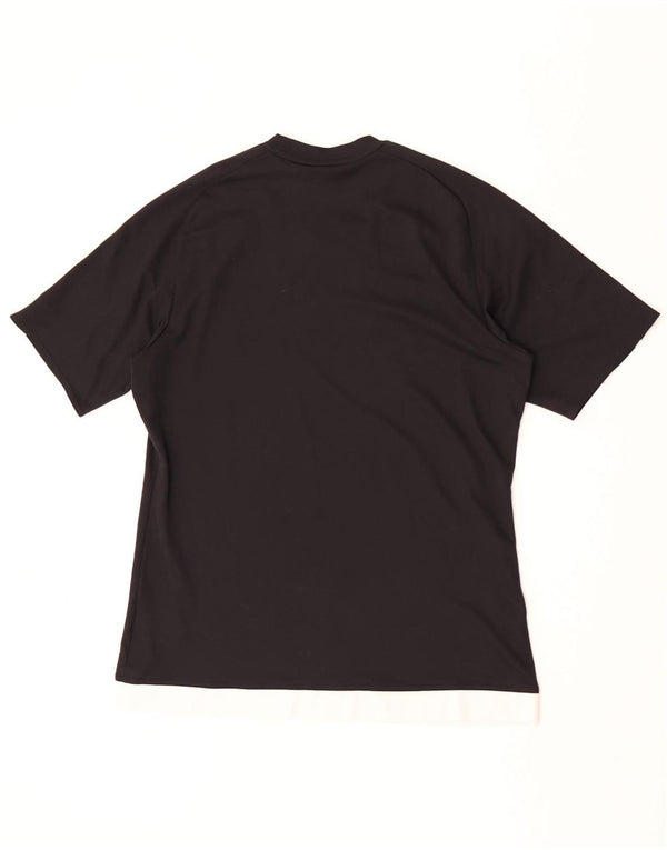Adidas Mens Climalite Camiseta Top Medio Negro Poliéster