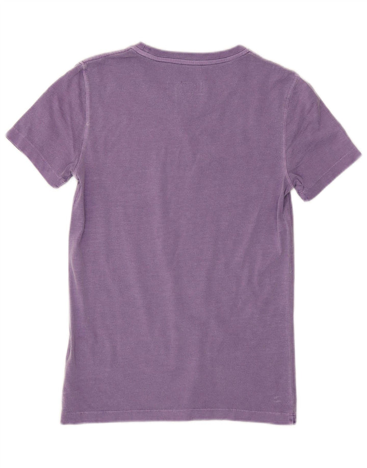 DIESEL Camiseta gráfica para mujer Top UK 10 Small Purple Cotton
