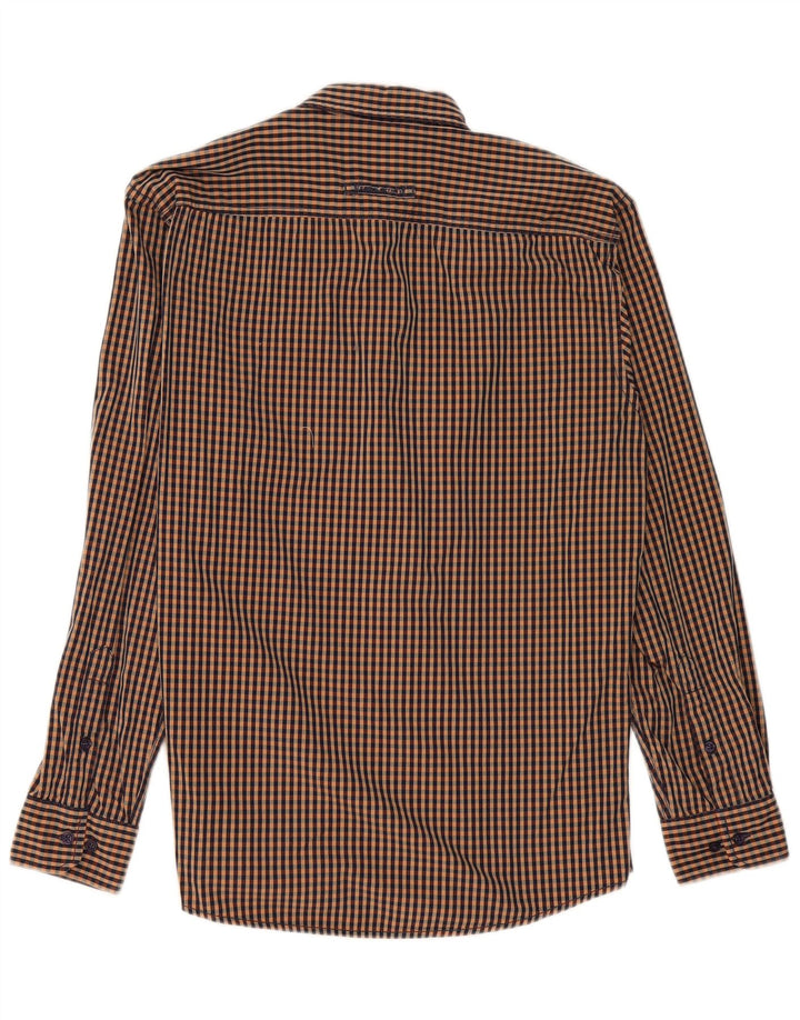 Camisa Camel Active de corte regular para hombre de algodón a cuadros en marrón medio