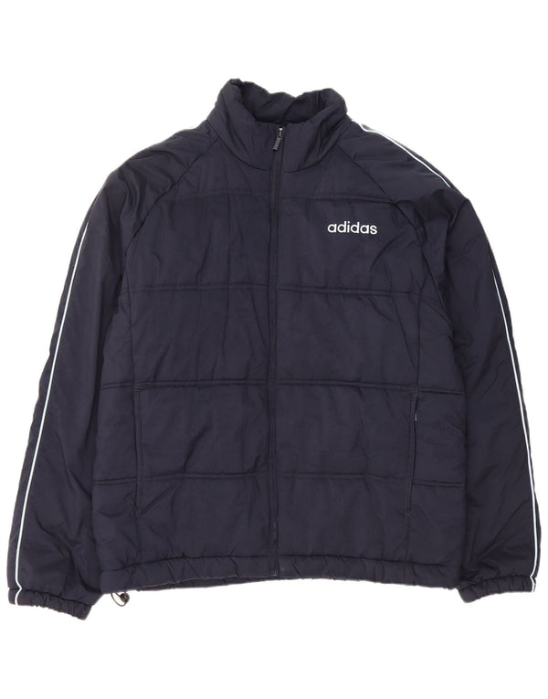 Adidas Chaqueta acolchada para hombre UK 42 XL Azul marino Poliéster