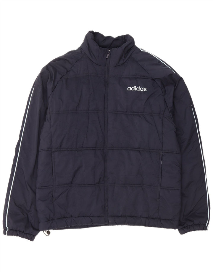 Adidas Chaqueta acolchada para hombre UK 42 XL Azul marino Poliéster