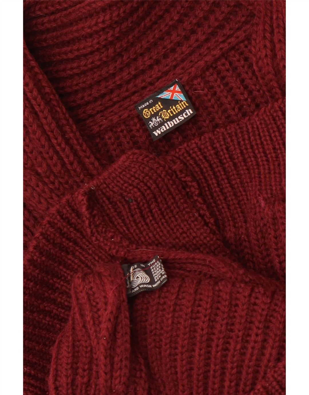 Walbusch - Cárdigan para hombre, talla XL, lana granate