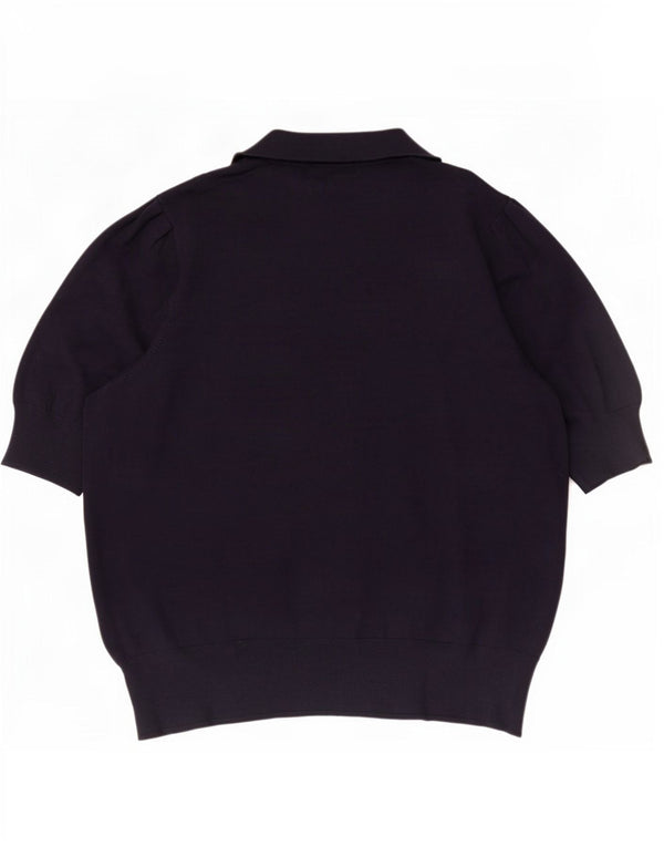 Marks & Spencer Polo de manga 1/2 para mujer UK 44 Medium Azul marino Viscosa