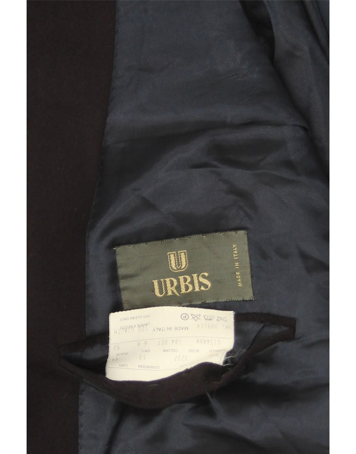 Urbis Mens Chaqueta Blazer de Doble Botonadura IT 50 Grande Azul Marino de Lana