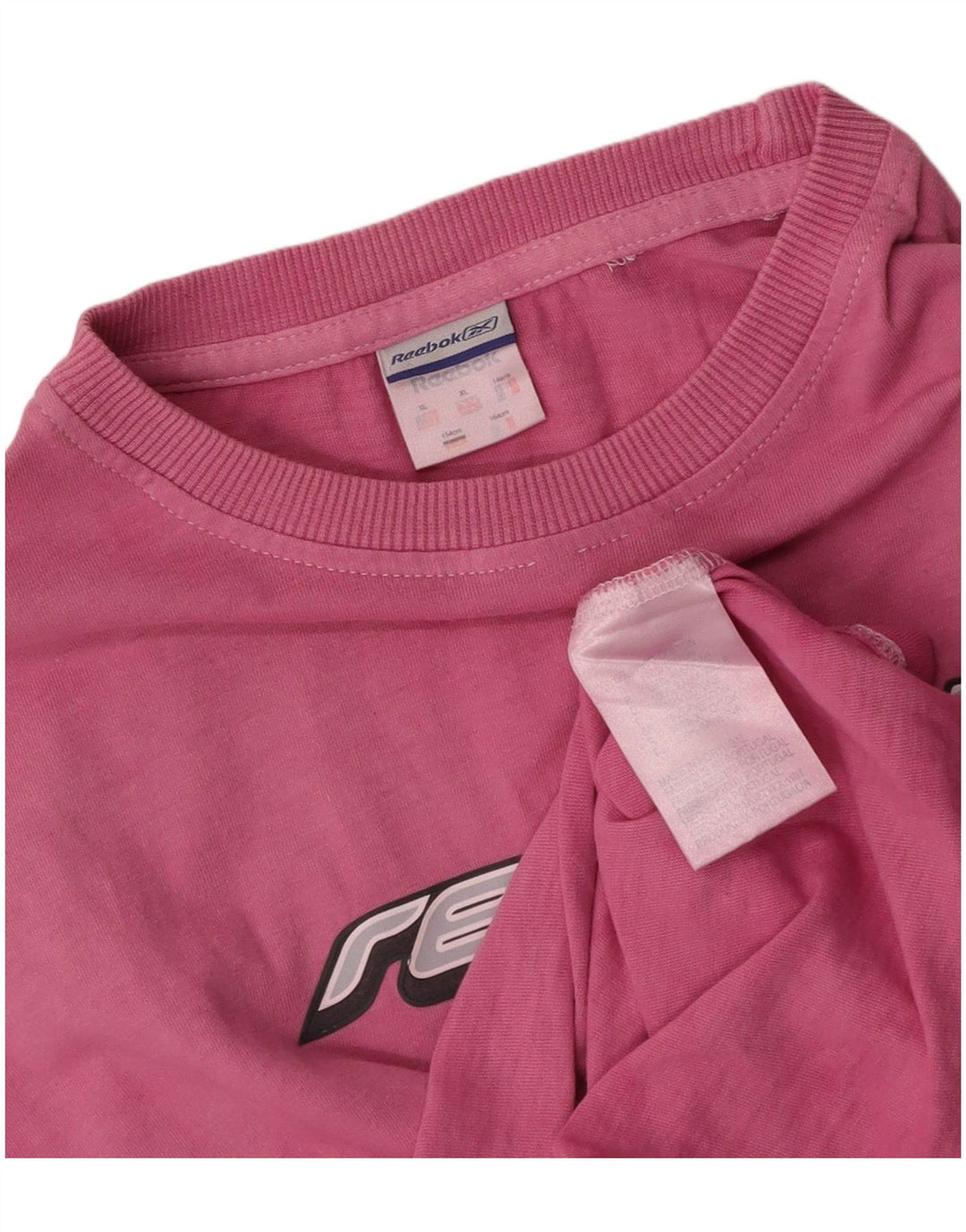 REEBOK Camiseta gráfica para mujer Top UK 18 XL Algodón rosa