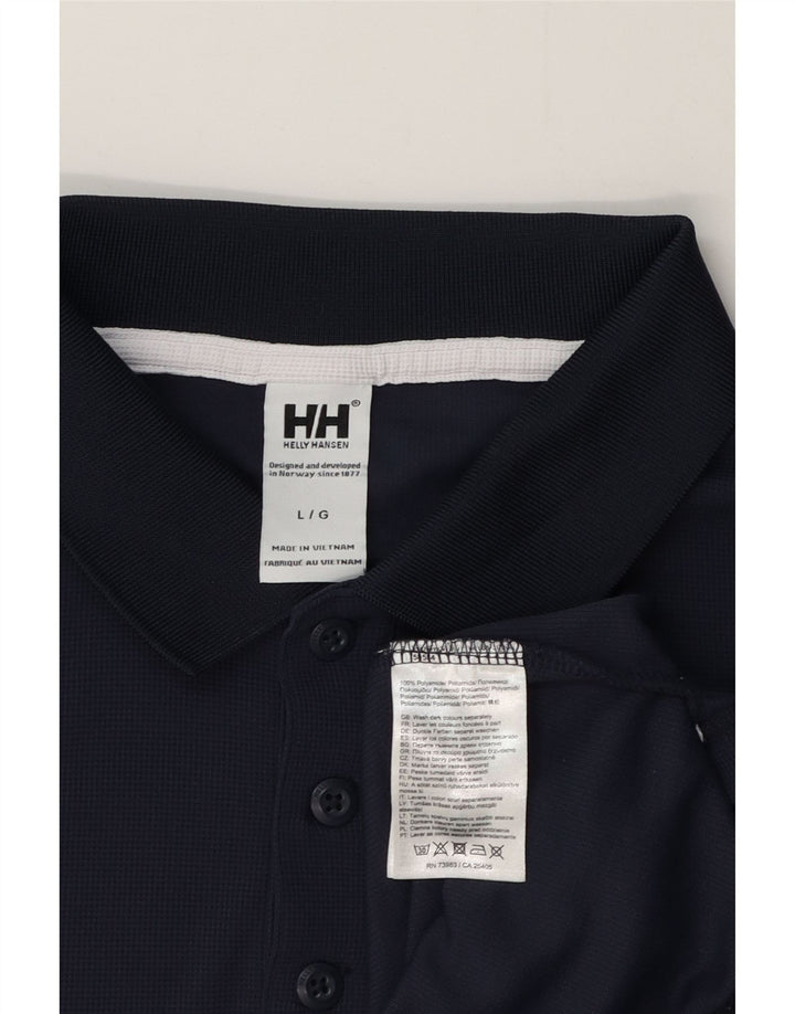Helly Hansen Polo para hombre grande azul marino