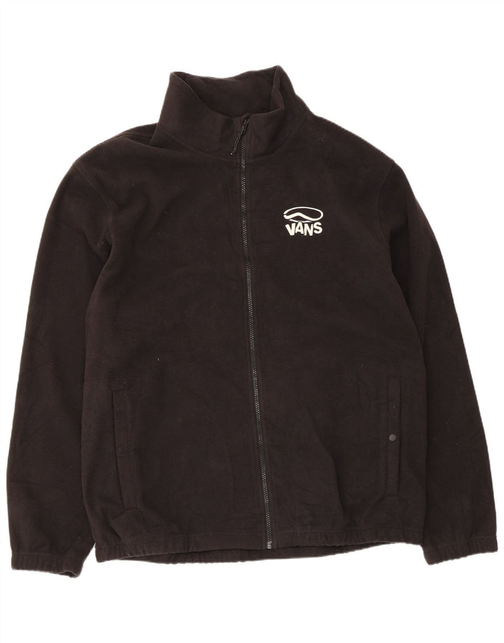 Vans Chaqueta polar gráfica para hombre UK 42 XL Poliéster negro