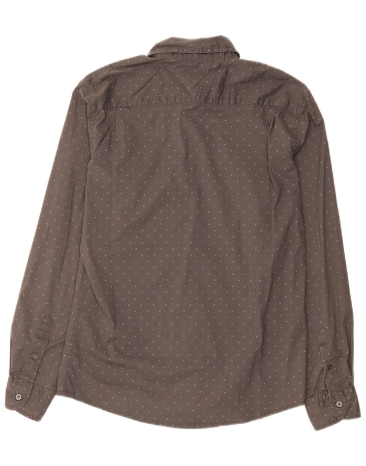 Camisa Wrangler Hombre De Algodón Con Manchas Gris Medio