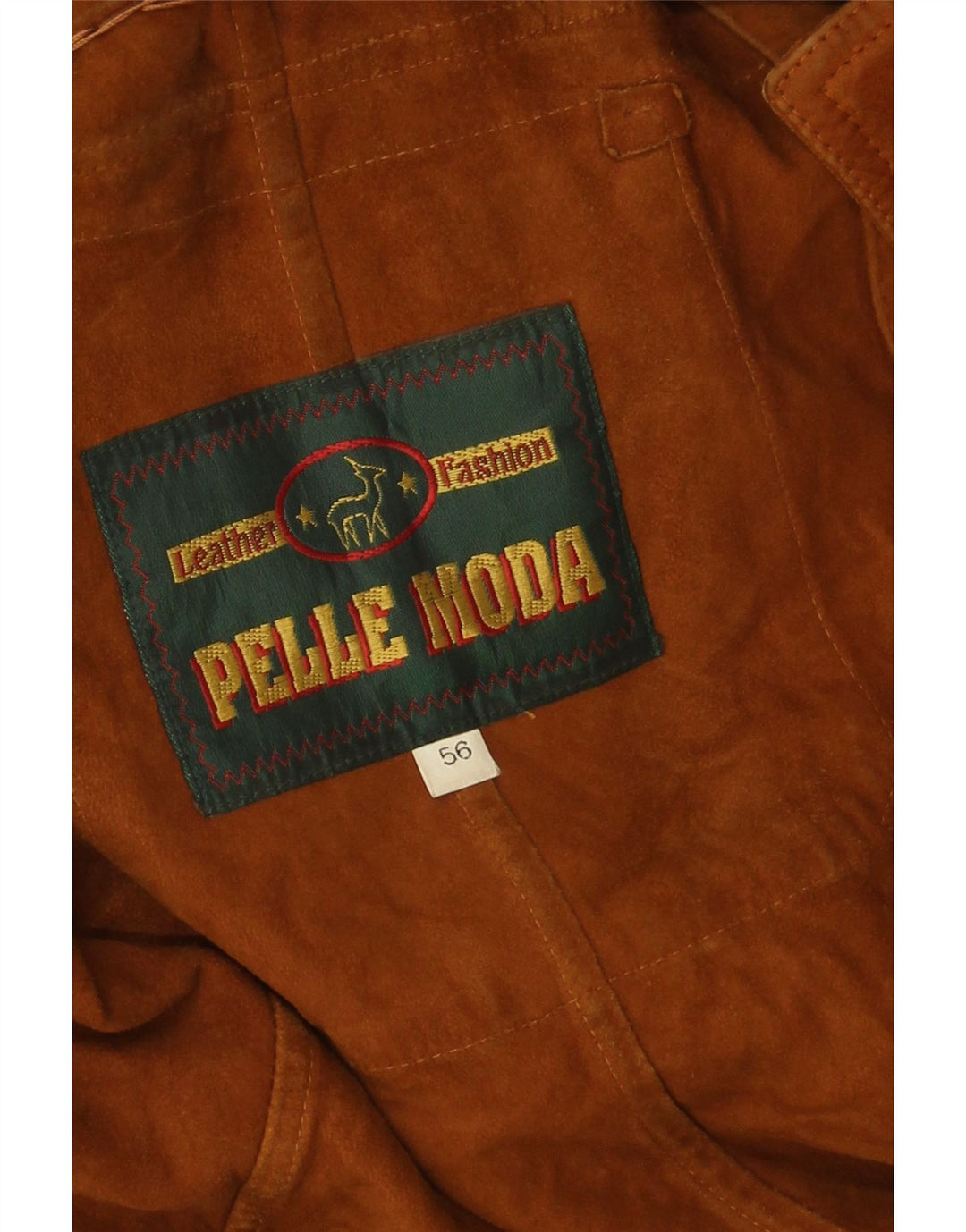 Pelle Moda Chaqueta de ante para hombre IT 56 3XL Cuero marrón