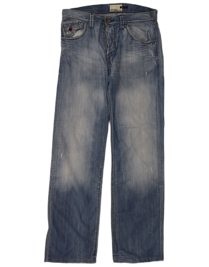 Vaqueros rectos desgastados para hombre Energie W34 L36 Algodón azul