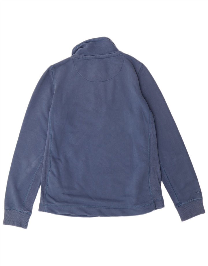 FAT FACE Sudadera con Cuello y Cremallera para Mujer UK 40 Algodón Azul Medio