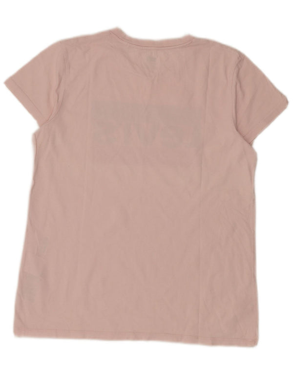 Levi's Camiseta gráfica para mujer Top UK 44 Algodón rosa medio