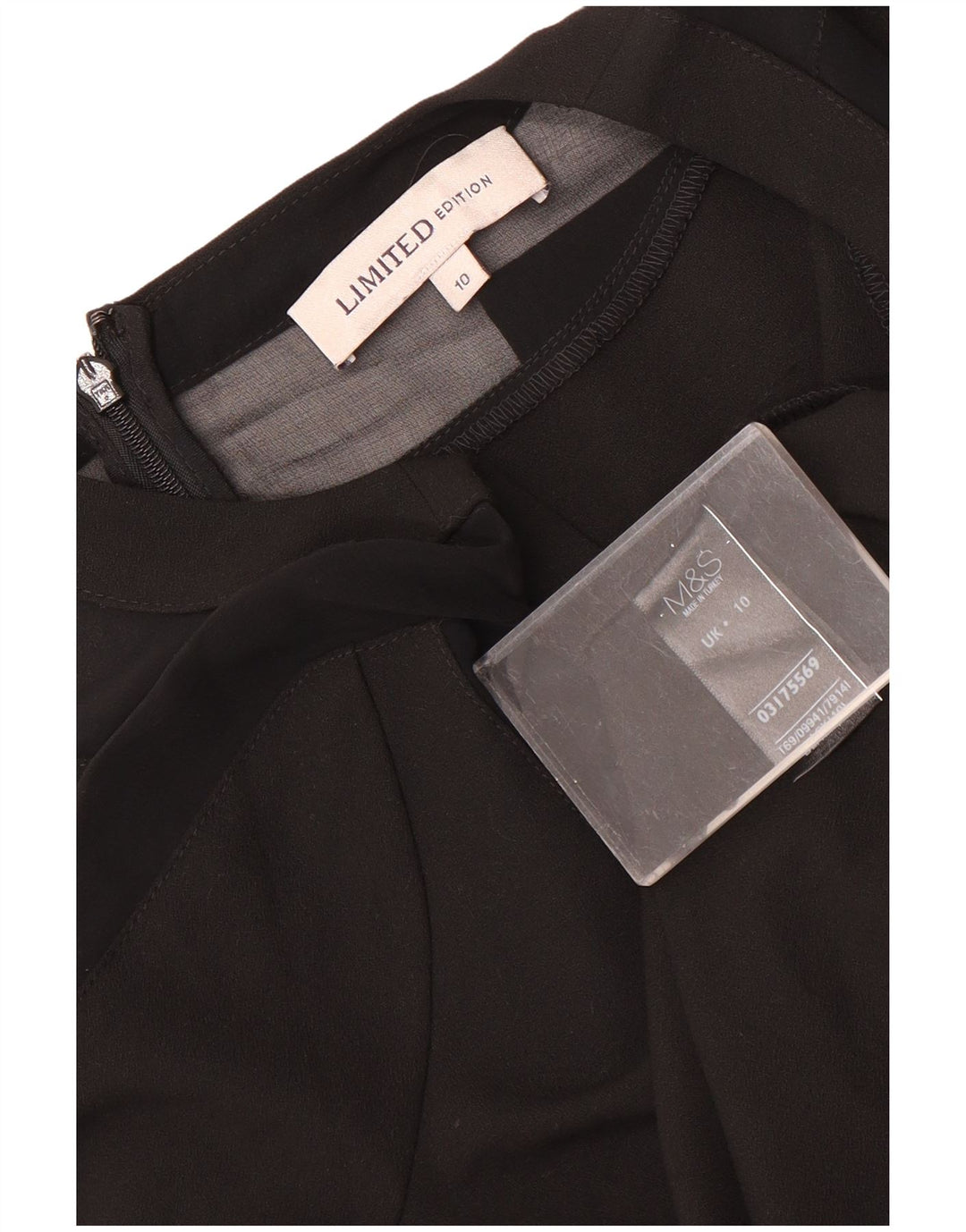Marks & Spencer Vestido recto de manga 3/4 para mujer UK 40 Pequeño Poliéster negro