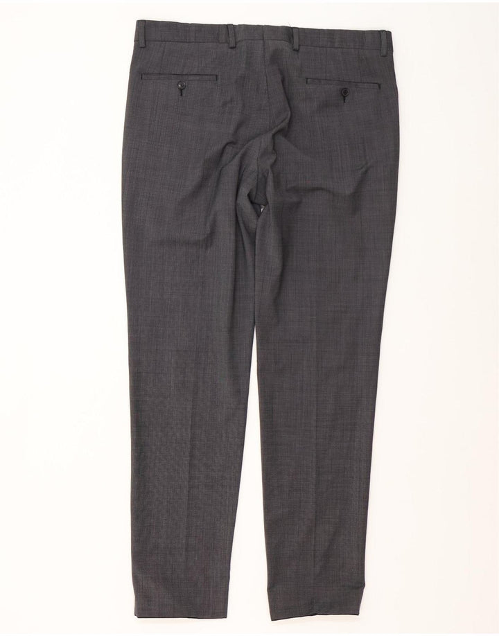 S.Oliver Traje de 2 botones para hombre UK 46 3XL W38 L32 Poliéster gris