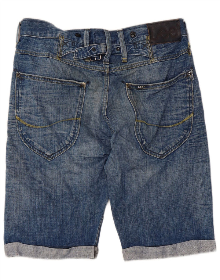 Lee Pantalones cortos vaqueros con cincha verde para hombre W29 Algodón azul pequeño