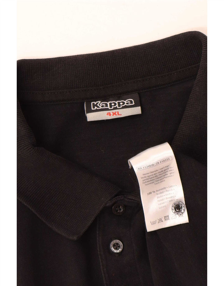 Kappa Polo Hombre 4XL Algodón Negro