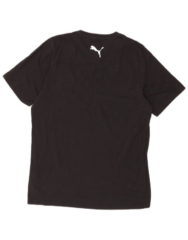 Puma - Camiseta para hombre, talla grande, algodón negro