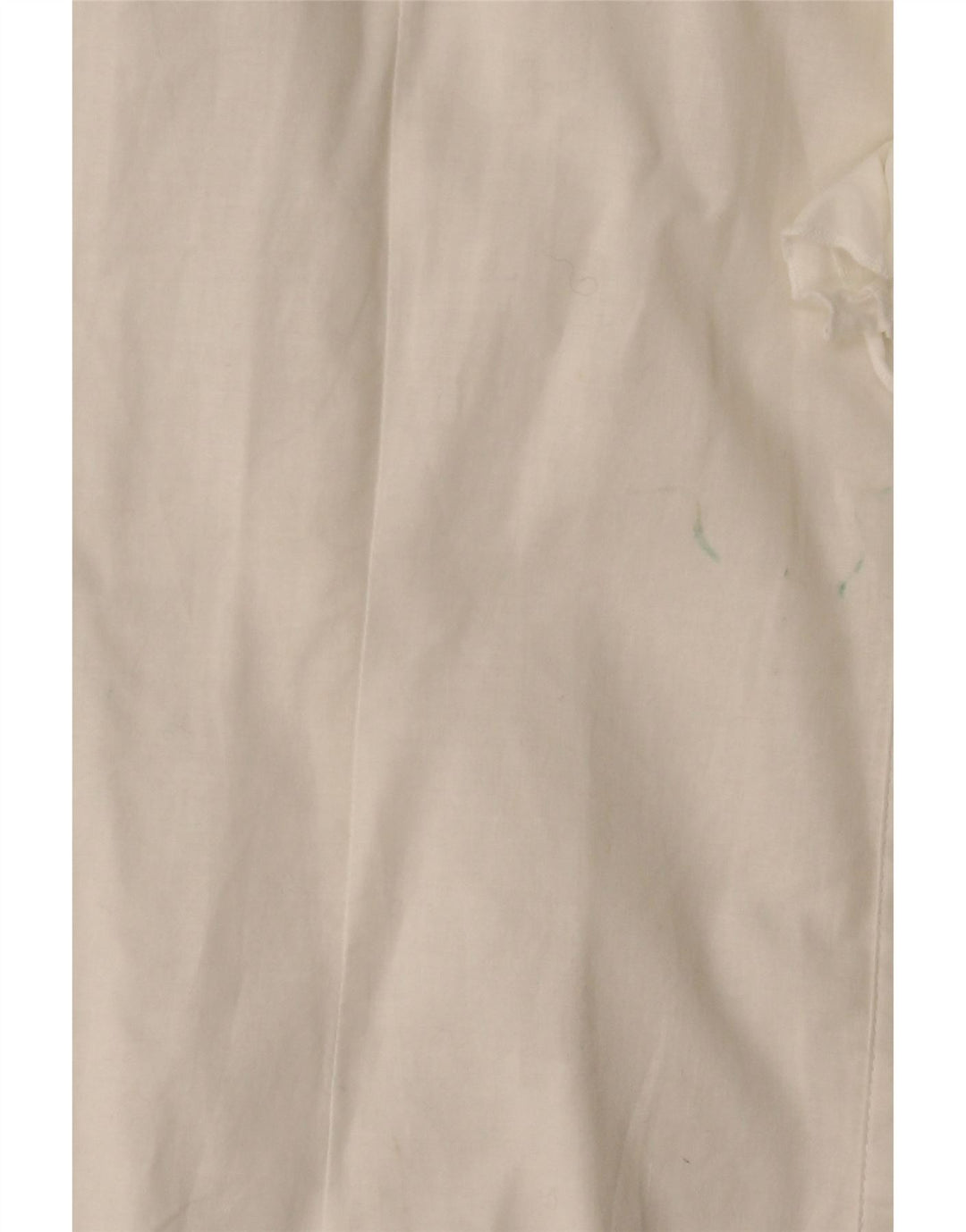 BENETTON Camisa con volantes en la parte delantera para mujer UK 44 Large Off White