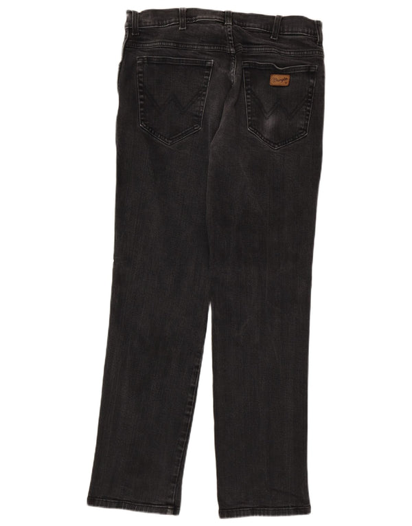 Wrangler Vaqueros rectos elásticos Texas para hombre W34 L31 Algodón gris