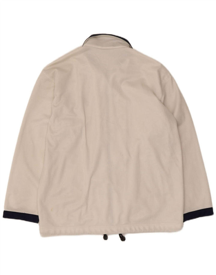 Asics Hombre Chándal Top Chaqueta Pequeña Blanco Colorblock Poliéster Deportes
