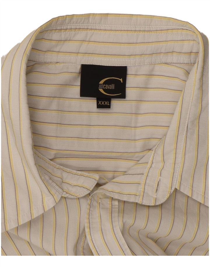 Just Cavalli Camisa Hombre 3XL Rayas Blancas