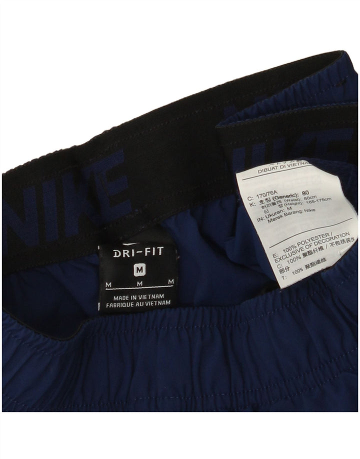 NIKE Pantalones cortos deportivos Dri Fit Graphic para hombre Poliéster azul marino mediano
