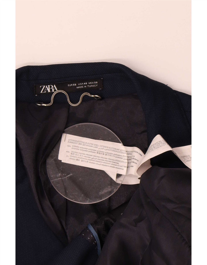 Zara Chaqueta Blazer De 2 Botones Para Hombre EU 56 XL Poliéster Azul Marino