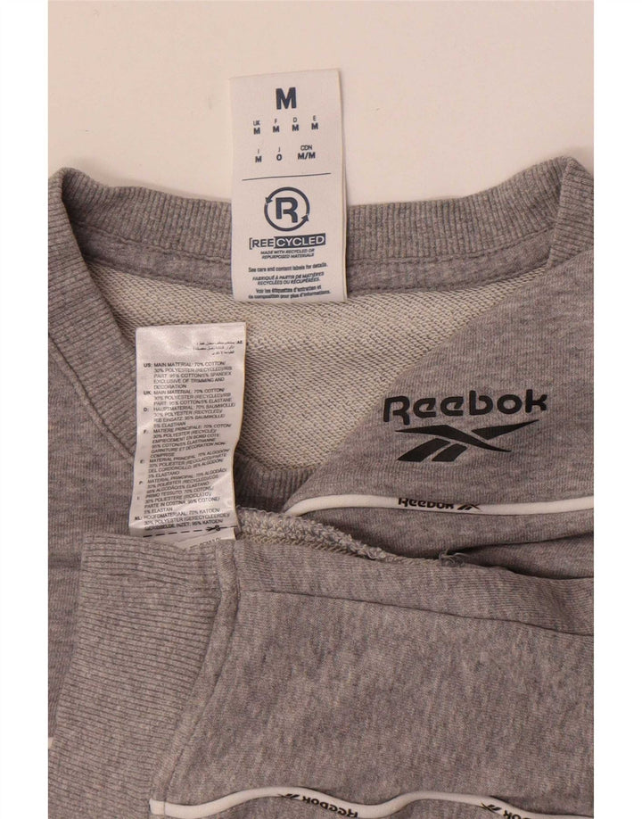 Sudadera Reebok Hombre Jumper Gris Medio Algodón