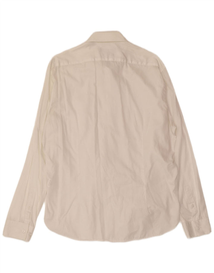 Camisa Dkny Hombre Slim Fit Algodón Blanco Mediano