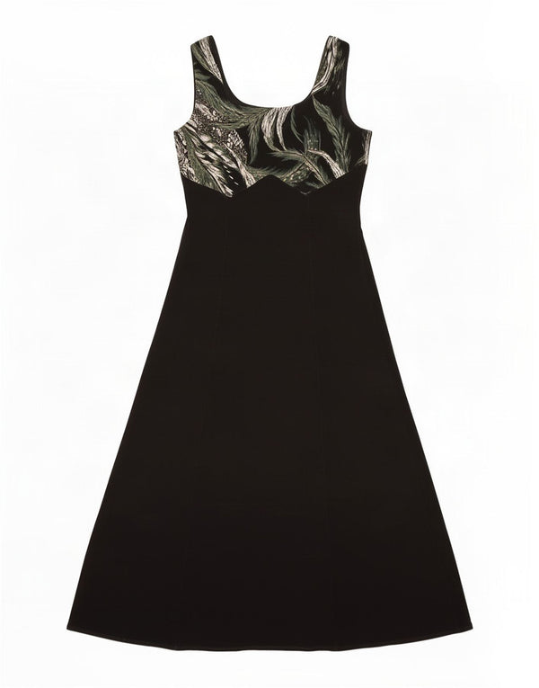 J.Ribkoff Vestido largo sin mangas para mujer UK 46 Poliéster floral negro grande