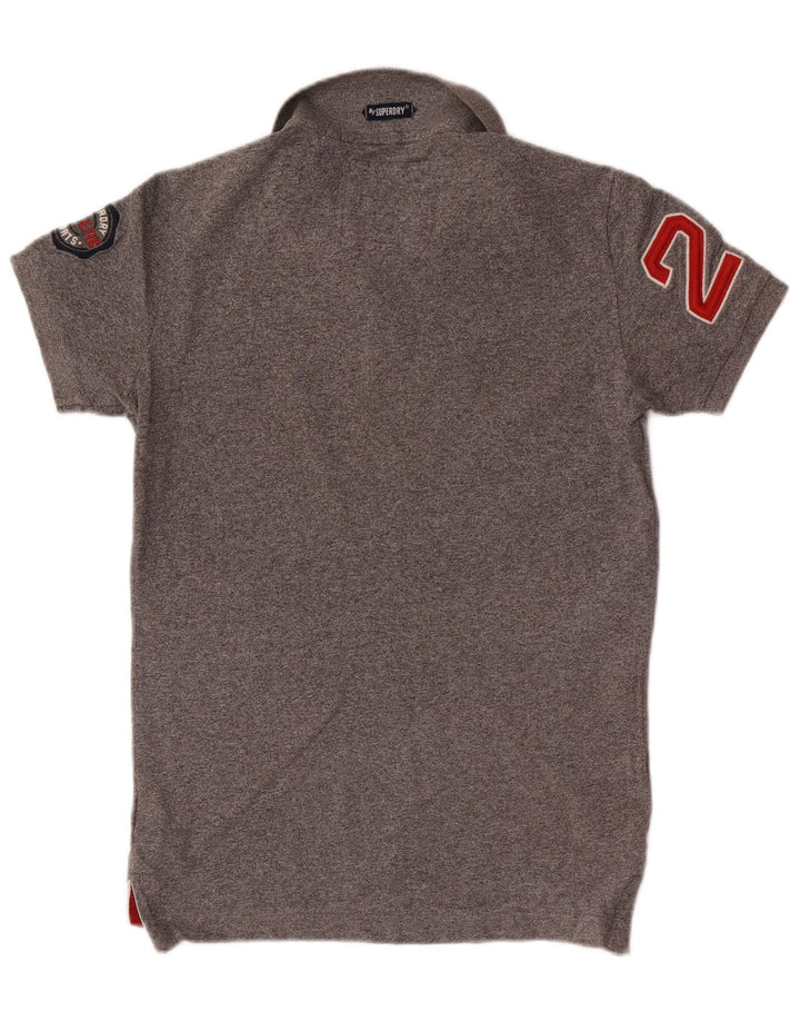 Superdry Polo Gráfico Para Hombre De Algodón Gris Pequeño