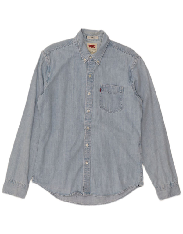 LEVI'S Mens Slim Fit Denim Shirt Medium Blue Cotton