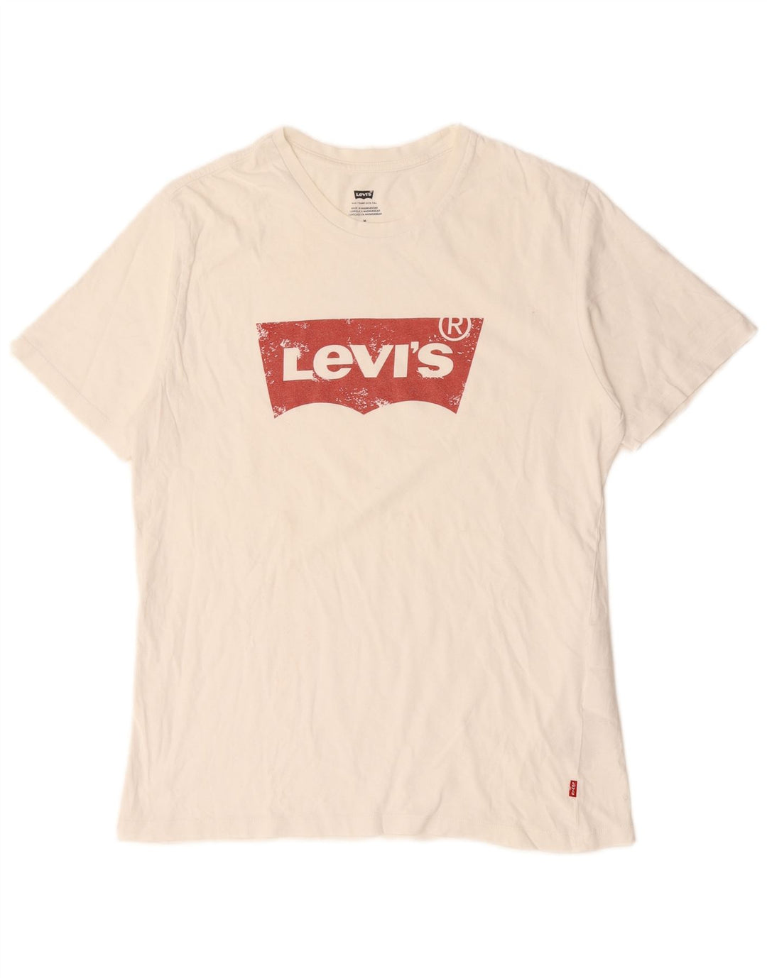 Levi's Camiseta gráfica para hombre Top mediano de algodón blanco