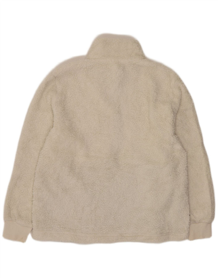 Calvin Klein Jersey de forro polar extragrande para mujer Reino Unido 14 Bloque de color blanco mediano