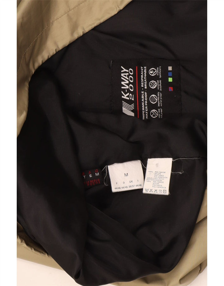 K-Way Chaqueta impermeable con capucha para hombre UK 38 Medium Khaki Poliamida