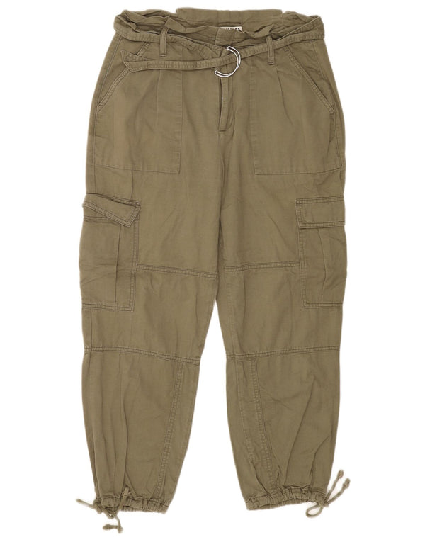 Whistles Pantalones tipo joggers cargo para mujer UK 12 Medium W30 L25 Caqui Algodón
