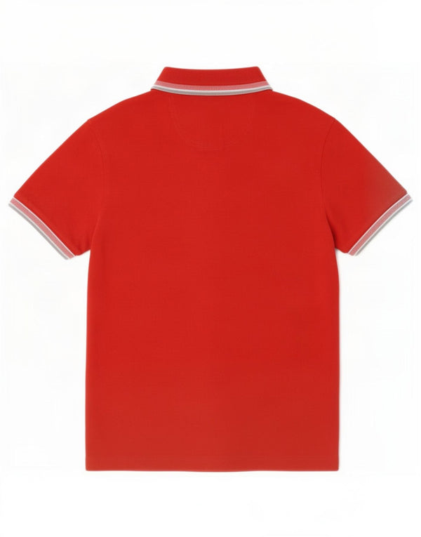 Polo Hugo Boss Hombre Pequeño Algodón A Rayas Rojas