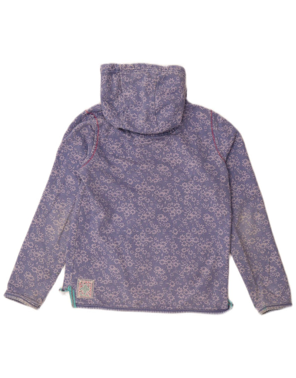 Fat Face Sudadera con capucha y cremallera para niña 13-14 años Púrpura Floral