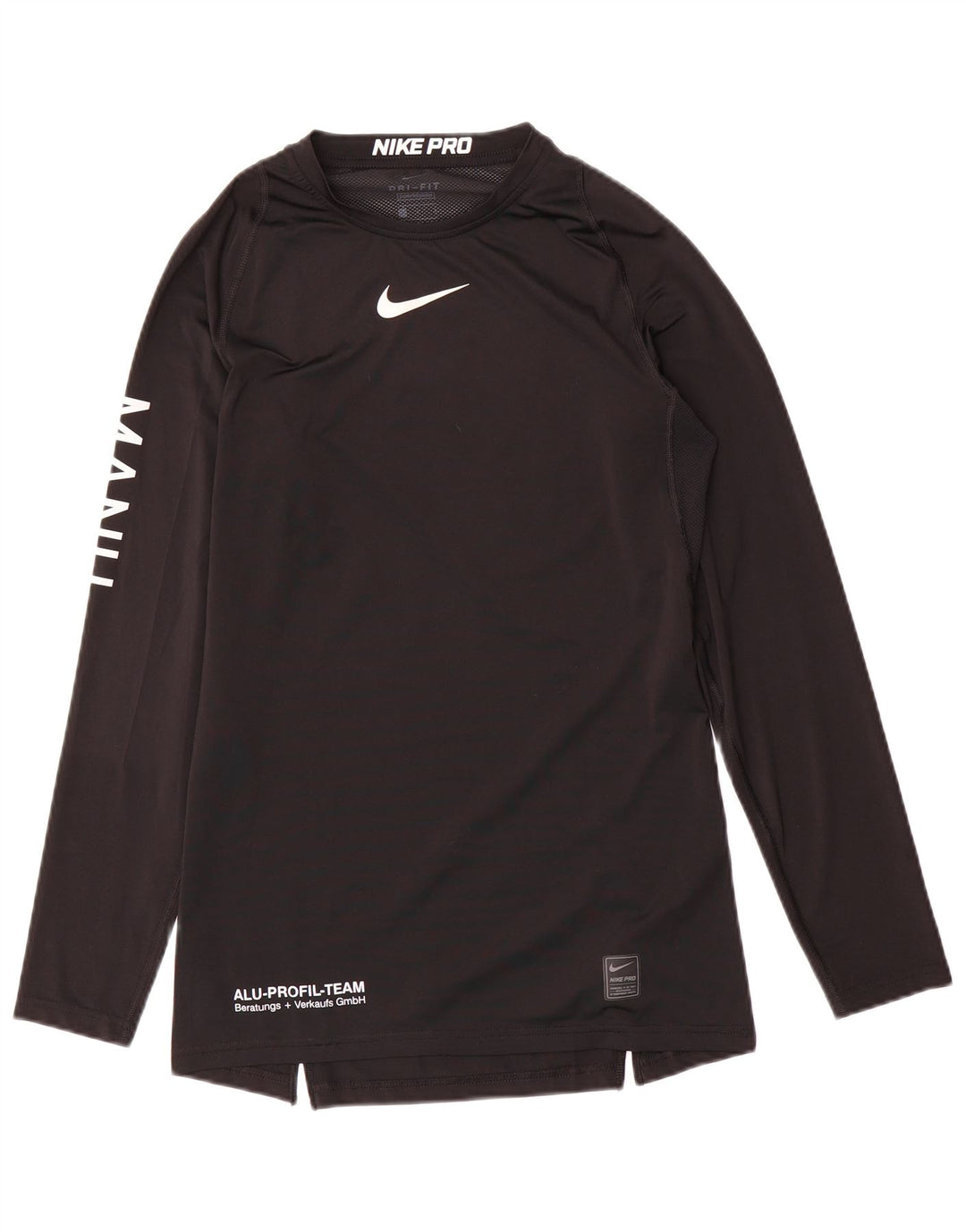 Nike Dri Fit Graphic Top manga larga para hombre poliéster negro grande
