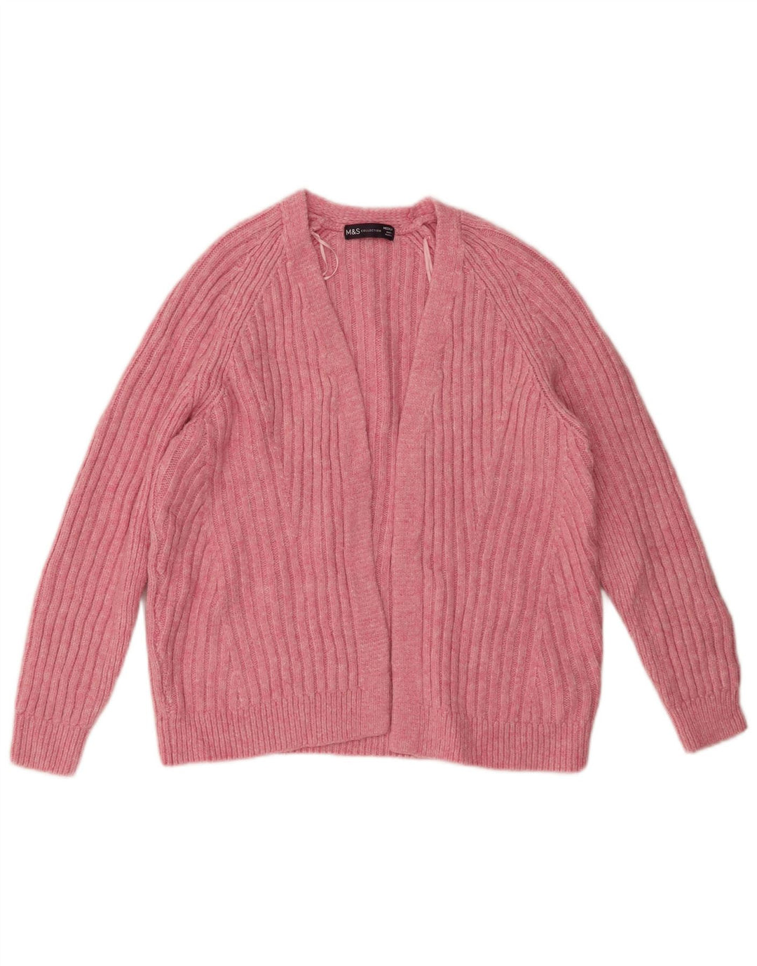 Marks & Spencer Suéter tipo cárdigan abierto para mujer Reino Unido 44 Acrílico rosa medio