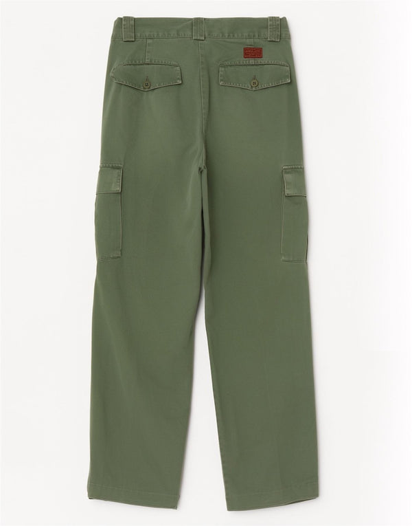 Pantalones cargo cónicos para hombre Rifle W28 L30 Verde
