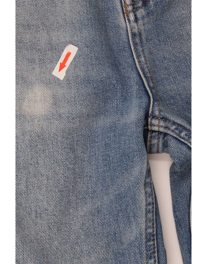 Vintage mujer jeans acampanados EU 36 Pequeño W25 L32 Algodón Azul