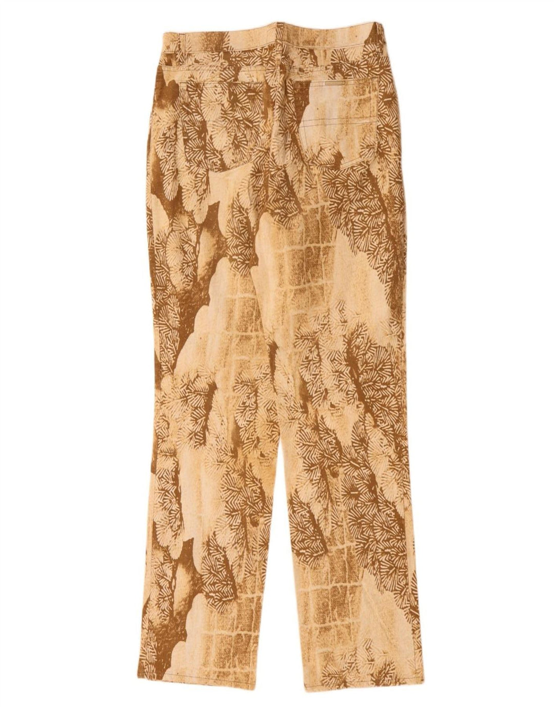 Mujer Trussardi Pantalones Casuales Rectos Con Estampado Abstracto W32 L33 Beige