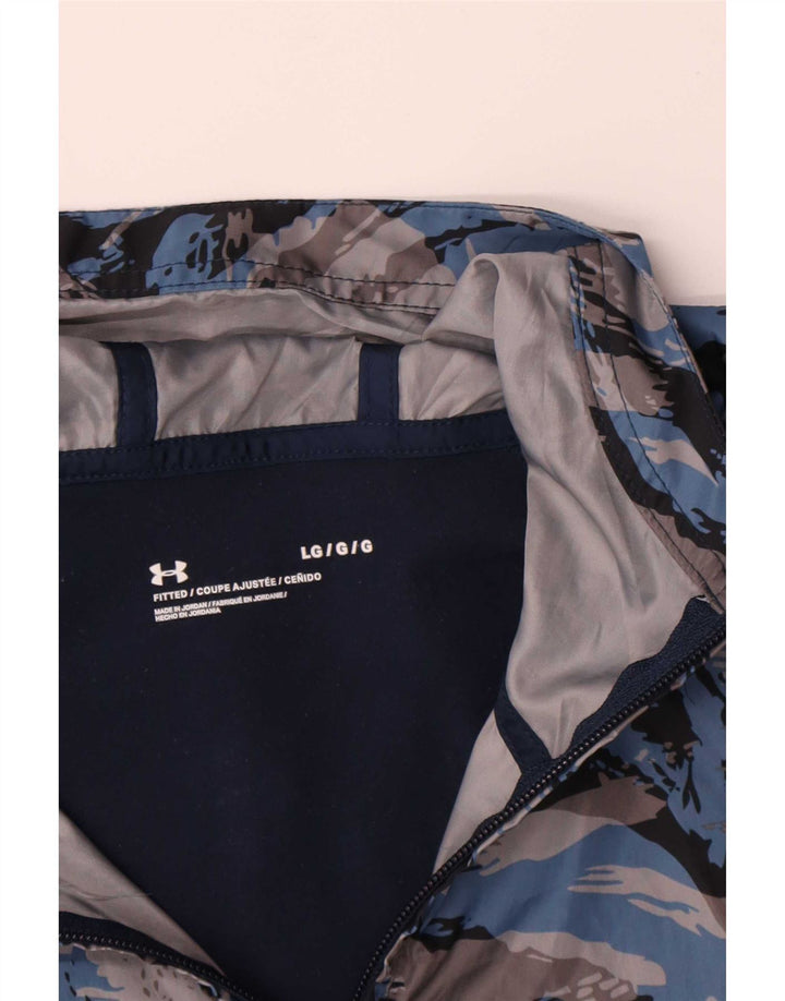 Under Armour Hombre Sudadera con capucha Chándal Top Grande Camuflaje azul marino