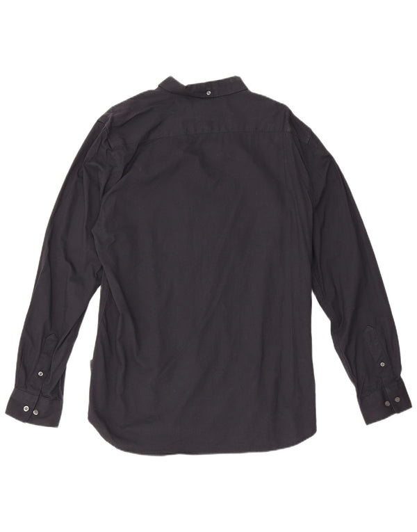 Camisa para hombre French Connection Grande de algodón negro