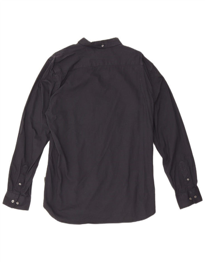 Camisa para hombre French Connection Grande de algodón negro