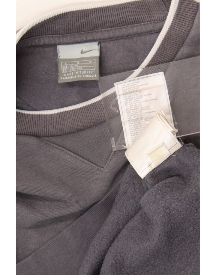 Nike Sudadera para niño Jumper 12-13 años Grande Gris Algodón