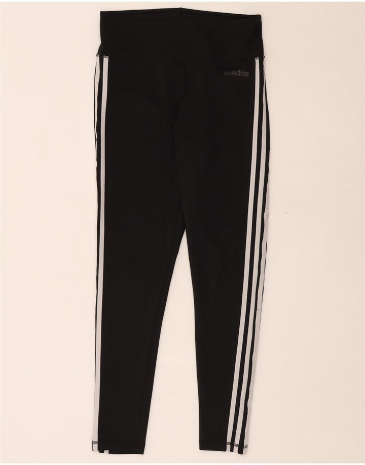 ADIDAS Leggings Climalite para mujer Reino Unido 12/14 Mediano Negro Poliéster