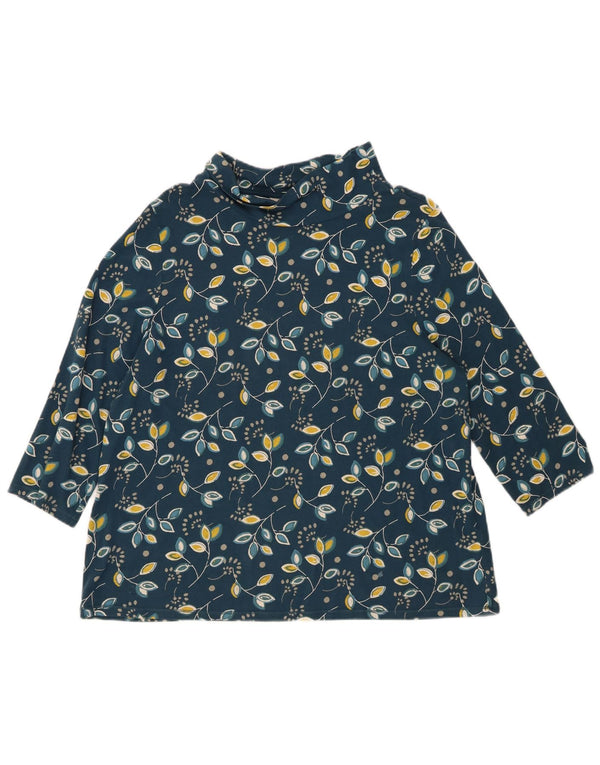 Seasalt Cornwall Blusa de manga 3/4 para mujer UK 46 Grande Azul Floral